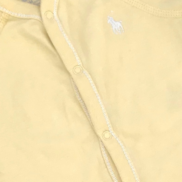 Ralph Lauren Footed Pajamas in Yellow - Picture 5 of 7